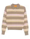 Guest In Residence Collegiate Stripe Polo Taupe Combo