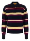 Guest In Residence Collegiate Stripe Polo Multicolor In Black