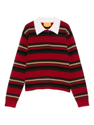 Guest In Residence Striped Polo Shirt In Multi
