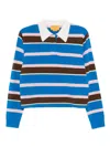 Guest In Residence Cropped Stripe Rugby Sweater In Multi