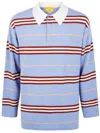 Guest In Residence Striped Polo In Blue