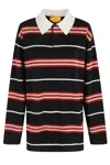 Guest In Residence Black Cashmere Rugby Sweater With Striped Pattern In Multi