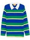 Guest In Residence Striped Cashmere Rugby Jumper In Blue