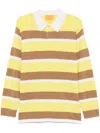 Guest In Residence Striped Rugby Polo Shirt In Yellow