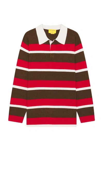 Guest In Residence Rugby Striped Cashmere Polo Shirt In Multi