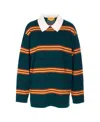 Guest In Residence Striped Rugby Sweater In Green