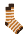 Guest In Residence Striped Soft Socks In Cream