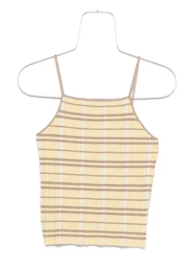 Guest In Residence Striped Top In Neutral