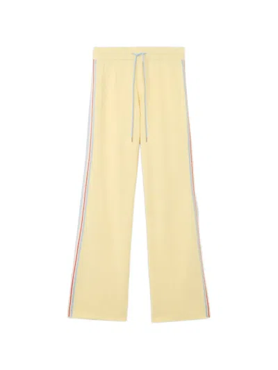 Guest In Residence Cotton-cashmere Track Pants In Yellow