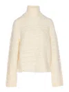 Guest In Residence Frayed Cable-knit Wool And Cashmere-blend Turtleneck Sweater In Neutral