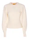 Guest In Residence Sculpted Crewneck Cashmere Sweater In Neutral