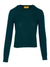 Guest In Residence Shrunken Cashmere Crewneck Sweater In Green