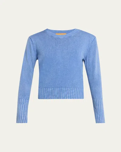 Guest In Residence Sunwash Shrunken Crewneck Sweater In Blue