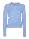 Guest In Residence Blue Cashmere Knitwear In Blue