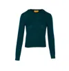 Guest In Residence Shrunken Cashmere Crewneck Sweater In Green