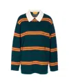 Guest In Residence Striped Rugby Sweater In Green