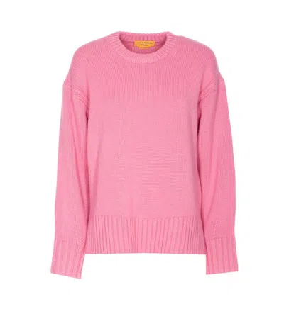 Guest In Residence Crew-neck Sweater In Pink