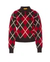 Guest In Residence Women Collegiate Argyle Polo In Red