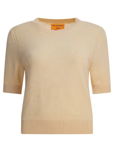 Guest In Residence Yellow Cashmere T-shirt In Neutral