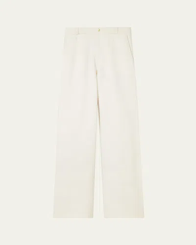 Guest In Residence Tailored Cashmere-blend Pants In Cream
