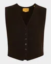 Guest In Residence Tailored Cashmere Vest In Brown