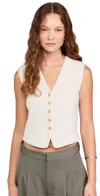 Guest In Residence Tailored Cashmere Vest Cream In Cream