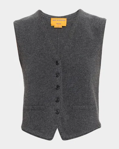Guest In Residence Tailored Cashmere Vest In Multi