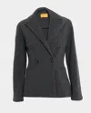 Guest In Residence Tailored Wool-cashmere Blazer In Gray