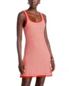 Guest In Residence Fine Stripe Tank Dress In True Red Cream