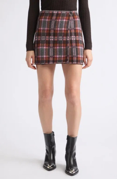 Guest In Residence Tartan-check Jacquard Mini Skirt In Brown