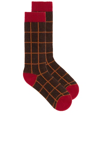 Guest In Residence The Checker Soft Sock In Multi