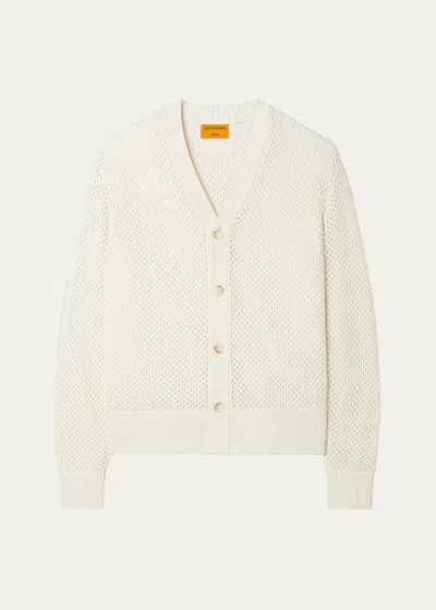 Guest In Residence The Net Cotton Cardigan In Cream