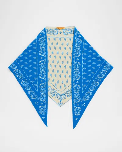 Guest In Residence The Wild Rag Cashmere Scarf In Blue