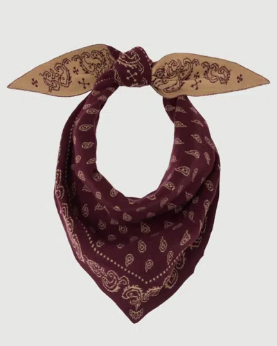 Guest In Residence The Wild Rag Cashmere-jacquard Scarf In Burgundy