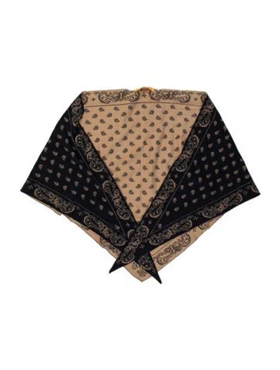 Pre-owned Guest In Residence The Wild Rag Paisley Print Bandana W/ Tags In Blue