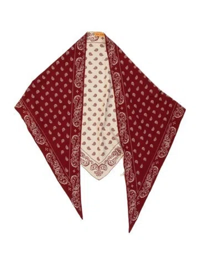 Pre-owned Guest In Residence The Wild Rag Paisley Print Bandana W/ Tags In Red
