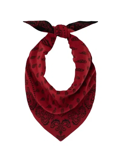 Guest In Residence The Wild Rag Paisley-print Reversible Scarf In Red
