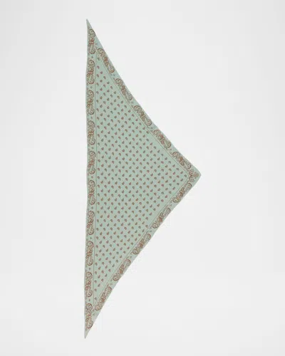 Guest In Residence The Wild Rag Silk-blend Scarf In Sage Brush