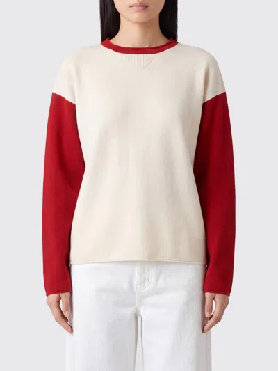 Guest In Residence Color Block Oversized Long Sleeve T-shirt In Cashmere In White