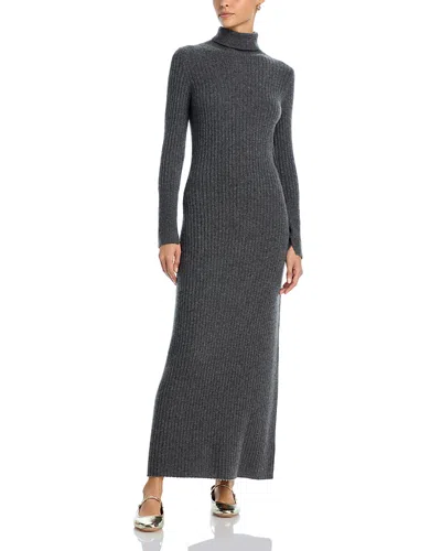 Guest In Residence Turtleneck Maxi Sweater Dress In Charcoal