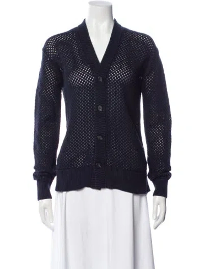 Pre-owned Guest In Residence V-neck Sweater In Blue