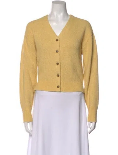 Pre-owned Guest In Residence V-neck Sweater W/ Tags In Yellow