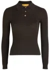 Guest In Residence Waffle-knit Cashmere Top In Brown