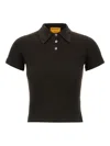 Guest In Residence Waffle-knit Polo Top In Brown