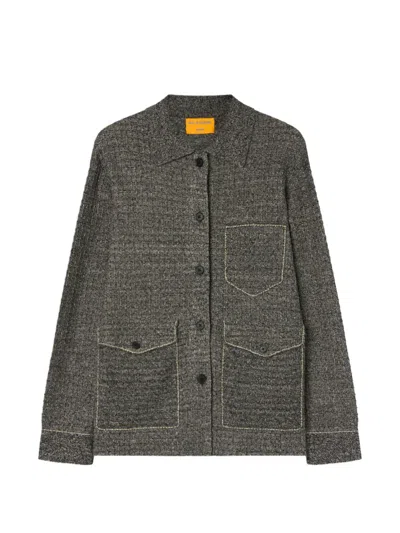 Guest In Residence Waffle-knit Patch-pocket Jacket In Green