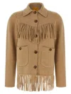 Guest In Residence Western Fringe Puffer Jackets Beige In Brown