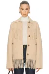 Guest In Residence Women Western Fringed Jacket In Brown