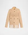 Guest In Residence Western Fringe Puffer Jackets Beige In Gold