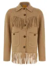Guest In Residence Western Fringe Puffer Jackets Beige In Sand