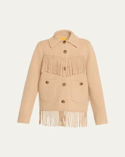 Guest In Residence Western Fringe Jacket In Neutral